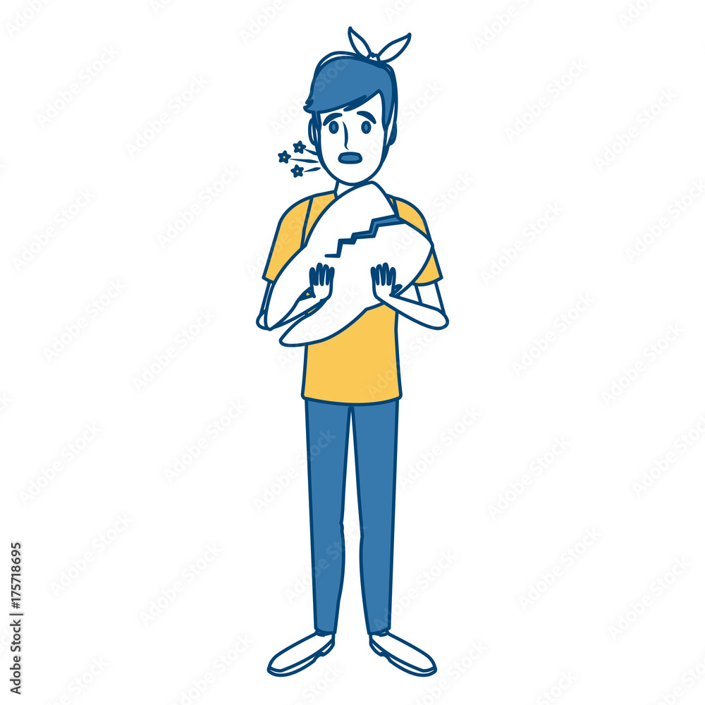 Woman with broken tooth icon vector illustration graphic design Woman with broken tooth icon vector illustration graphic design