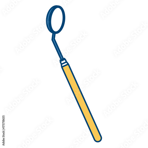 Mouth mirrow tool icon vector illustration graphic design