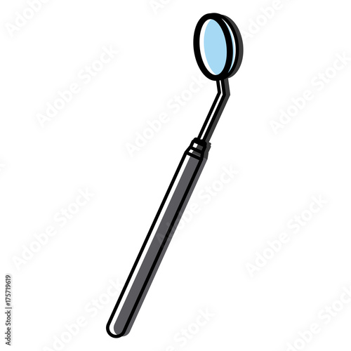 Mouth mirrow tool icon vector illustration graphic design