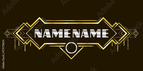 Golden abstract geometric background