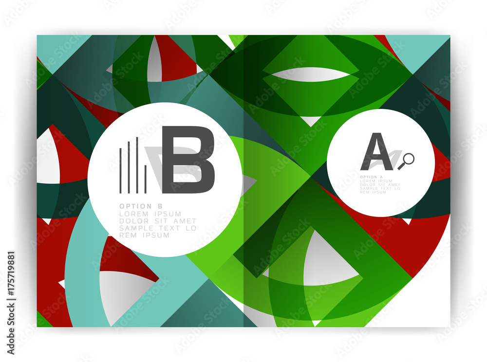 Geometric a4 annual report cover print template Geometric a4 annual report cover print template