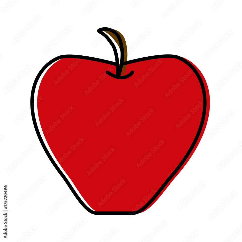 Fototapeta premium Delicious apple fruit icon vector illustration graphic design