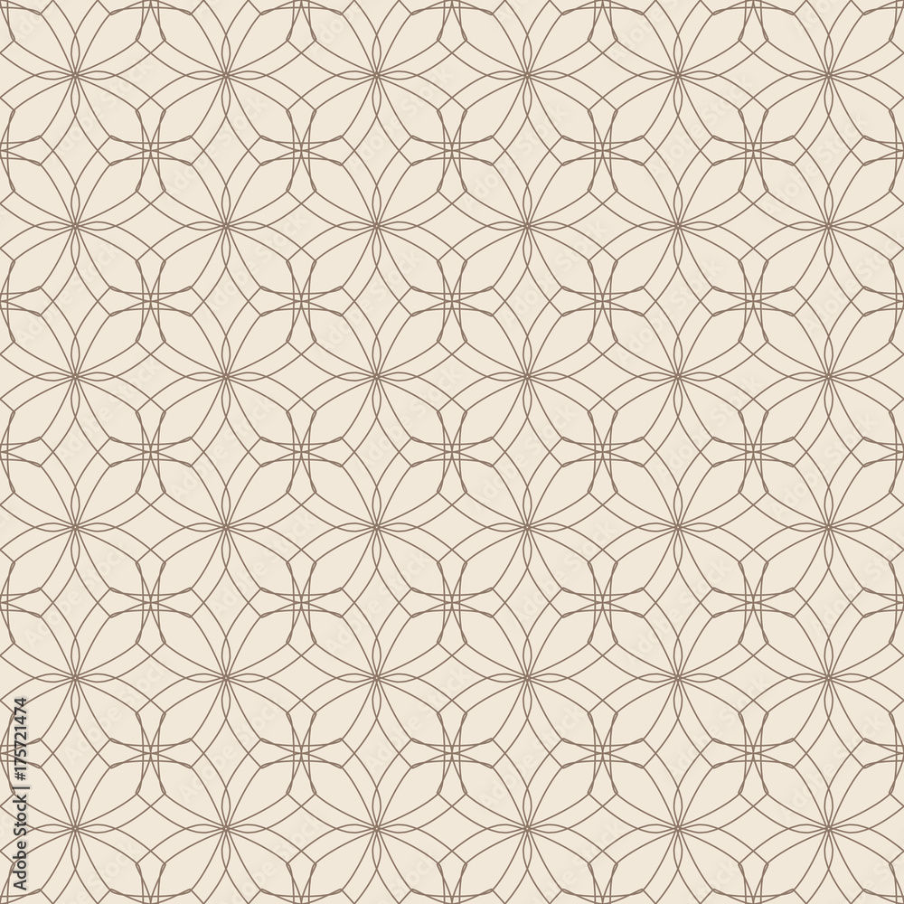 Abstract geometric background. Seamless floral pattern.