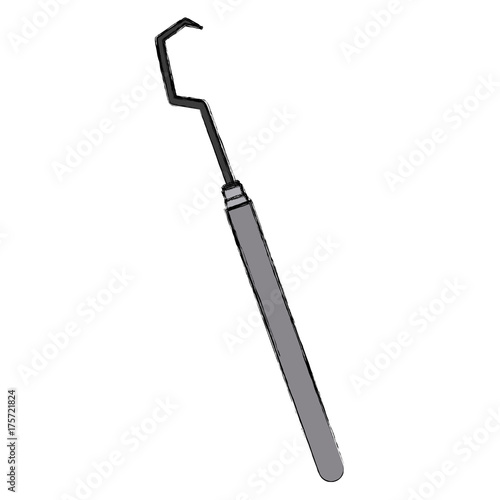 Dental probe tool icon vector illustration graphic design