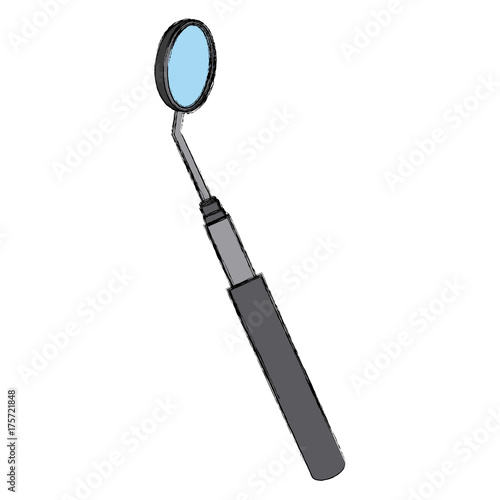 Mouth mirrow tool icon vector illustration graphic design