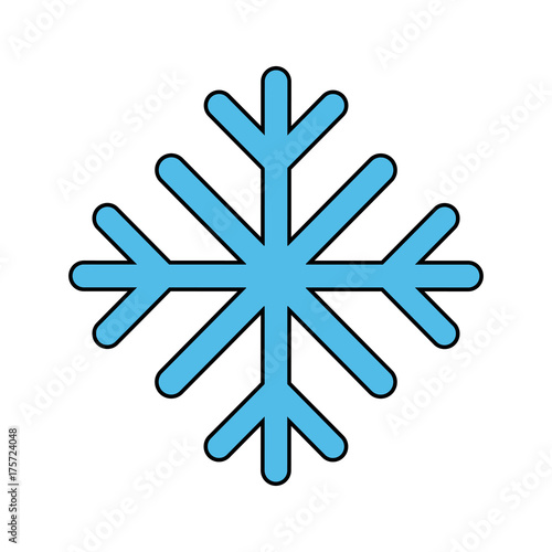 snowflake winter icon image vector illustration design 