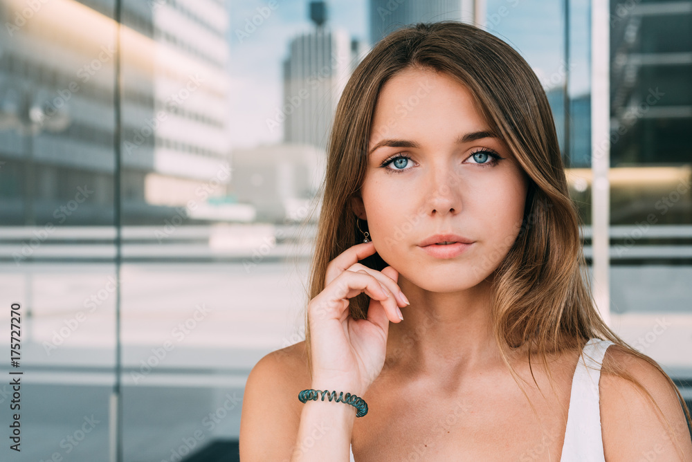 Close up portrait of a beautiful young woman Close up portrait of a beautiful young woman
