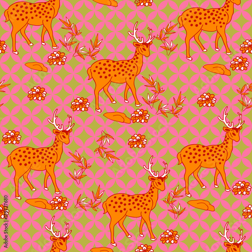 repeated deer pattern