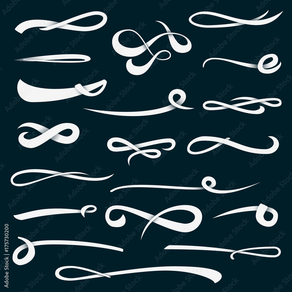 Stroke. Hand Drawn Highlighter. Stroke Set. Ink Handmade Elements For