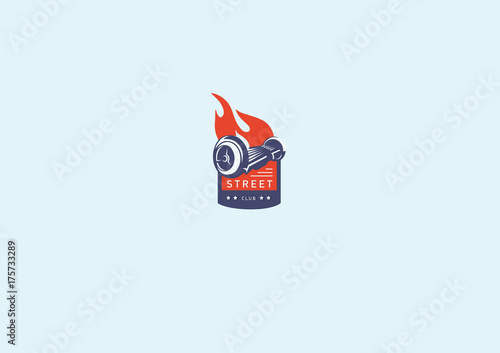Creative modern logo, gyroscooter electric transport