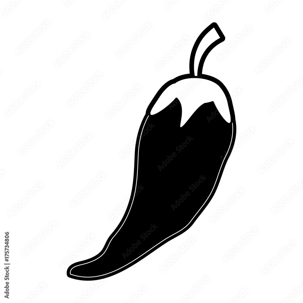 chili pepper vegetable icon image vector illustration design black and white chili pepper vegetable icon image vector illustration design black and white