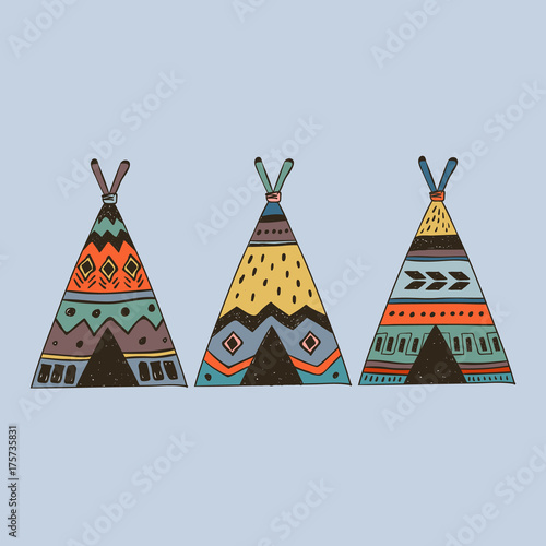 Boho collection with 3 wigwam