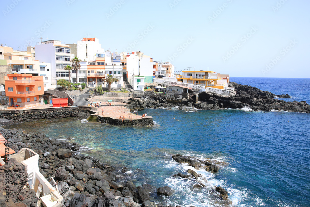 Scenic village on the coast of Tenerife Island, Canary Islands, Spain
