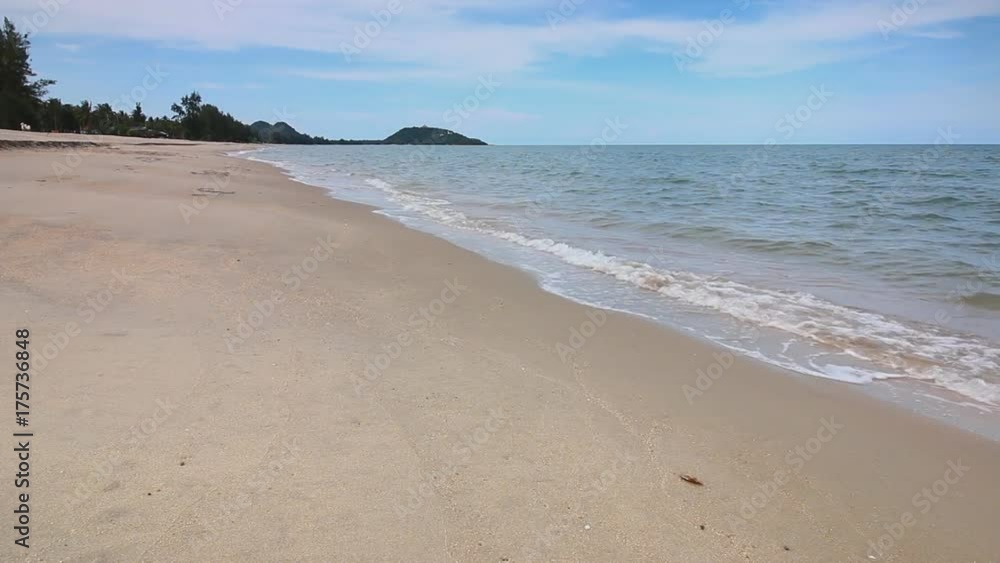 Beach and tropical sea with wave of thailand the andaman coast Beach and tropical sea with wave of thailand the andaman coast