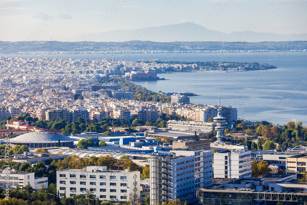 Thessaloniki aerial panoramic view