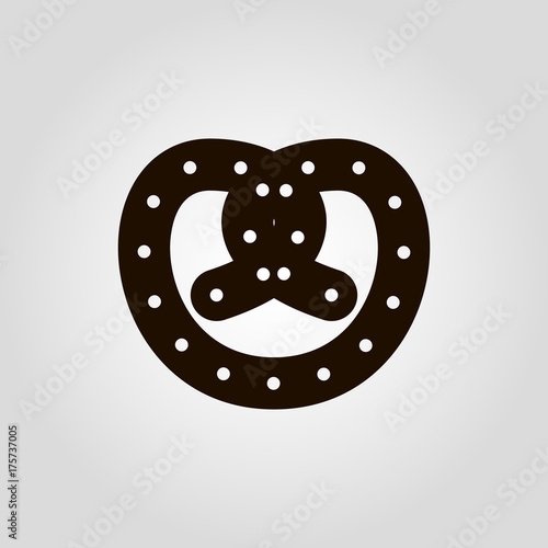 Biscuit or cookie isolated flat vector icon