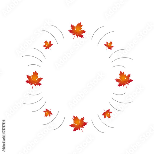 Template for postcards and maple leaves
