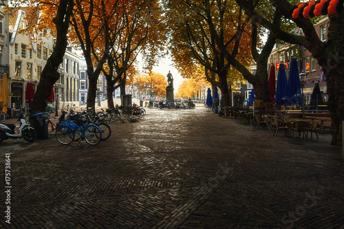 Wallpaper Mural The Thorbeck Square in the old town of Amsterdam with a statue of Thorbecke in the background Torontodigital.ca