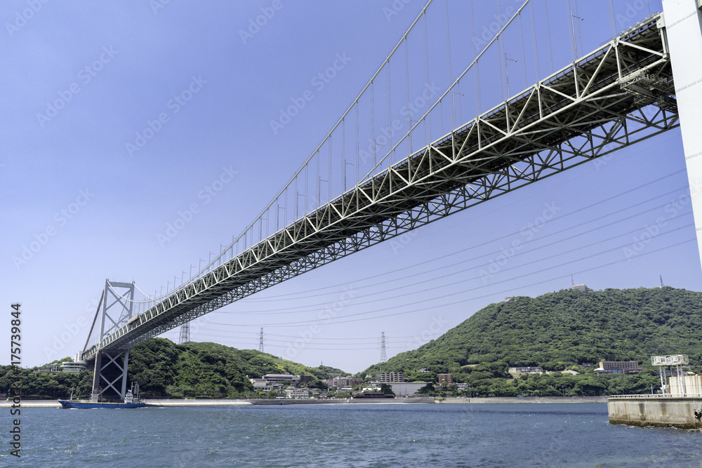 関門海峡と関門橋 関門海峡と関門橋