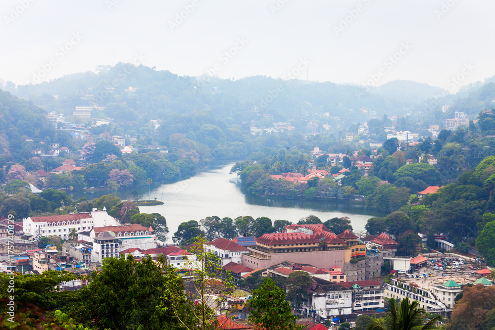 Kandy Lake and city
