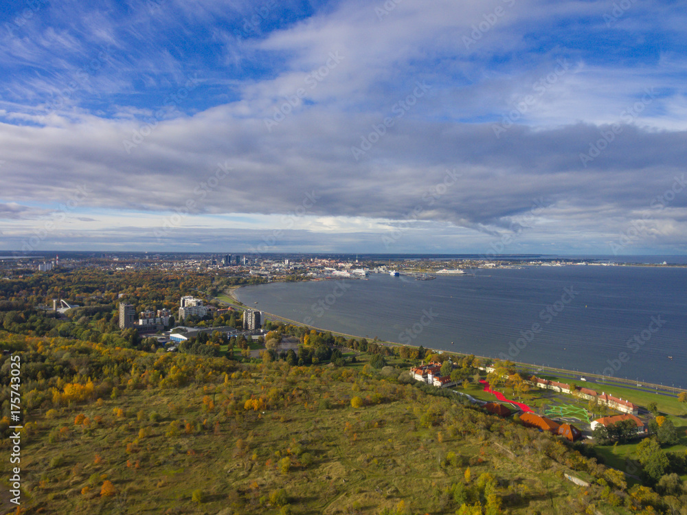 Aerial view of City Tallinn, Estonia Aerial view of City Tallinn, Estonia