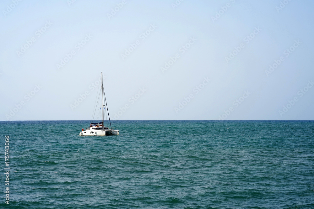 Sea horizon on a sunny summer day