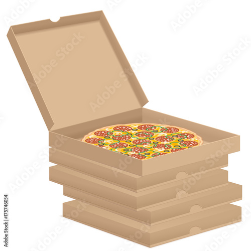 pizza in box