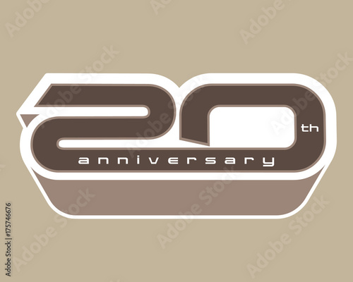 20 years anniversary, concept vector