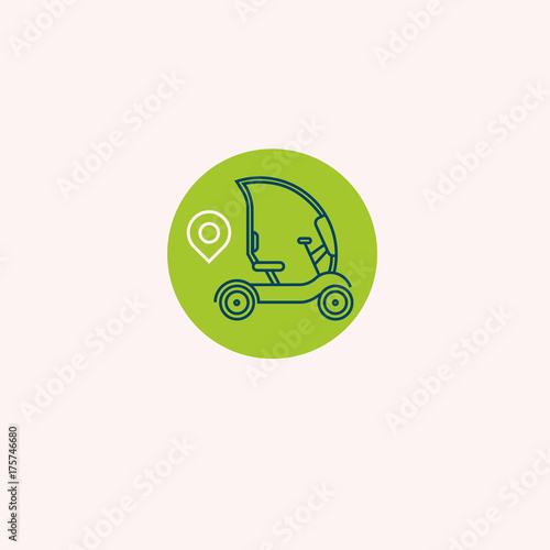Creative modern icon, gyroscooter electric transport