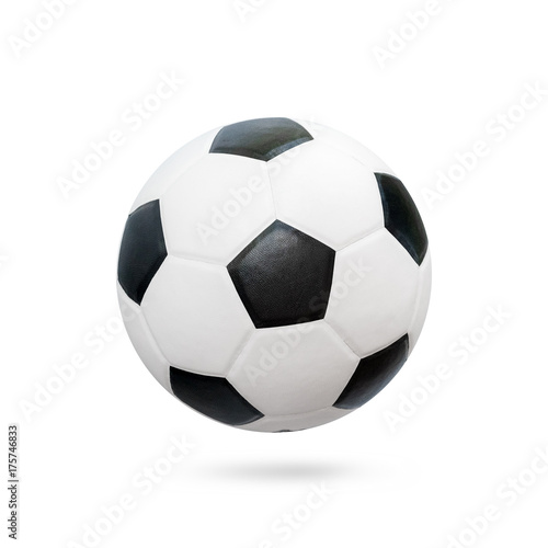 Soccer football ball closeup image. soccer ball isolated on white background with clipping path.