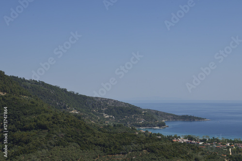 View from mount Ipsarion to the North over the golden beach