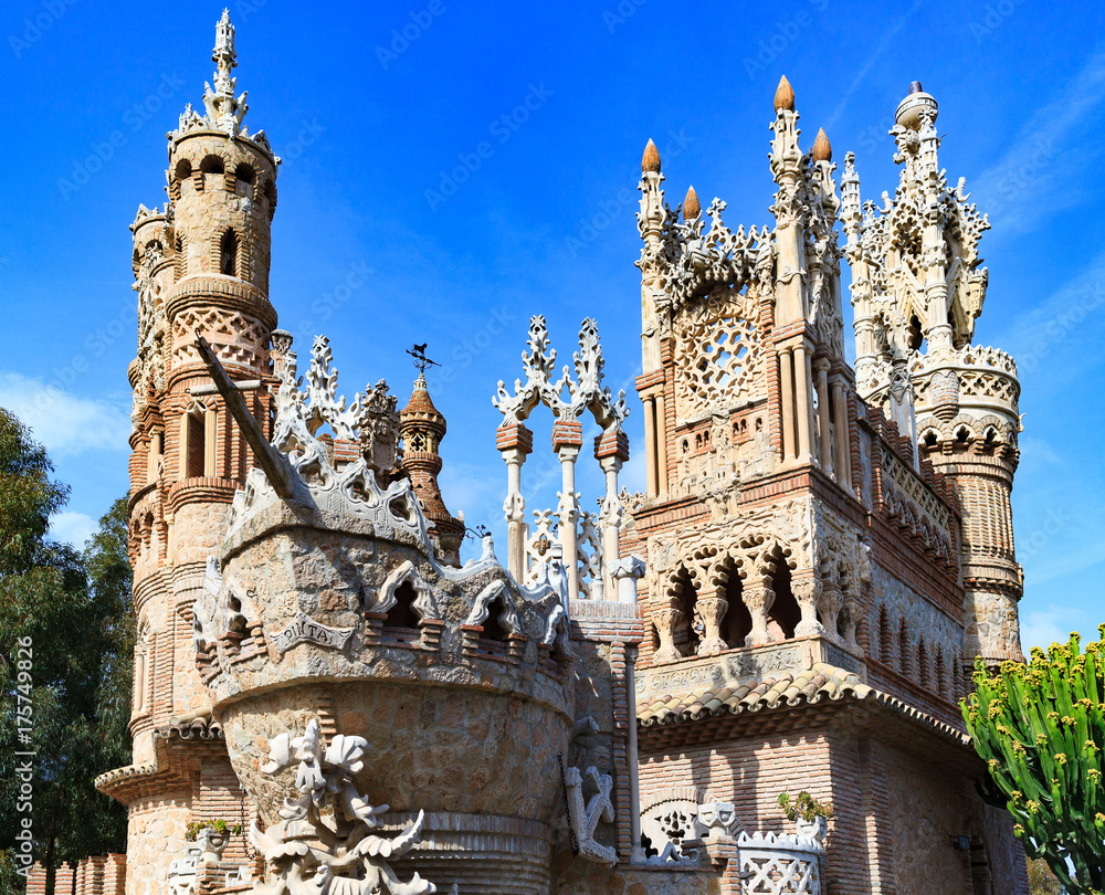 Coloromares castle in Benalmadena, Spain