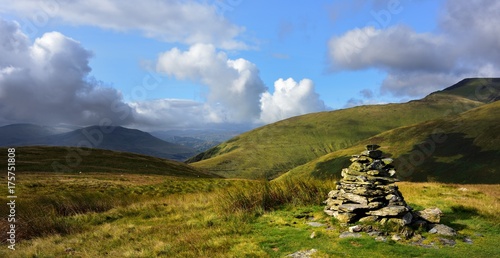 Stone cairn on Souther Fell photo