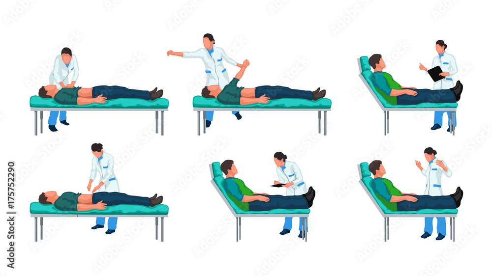 doctor and patient in set doctor and patient in set