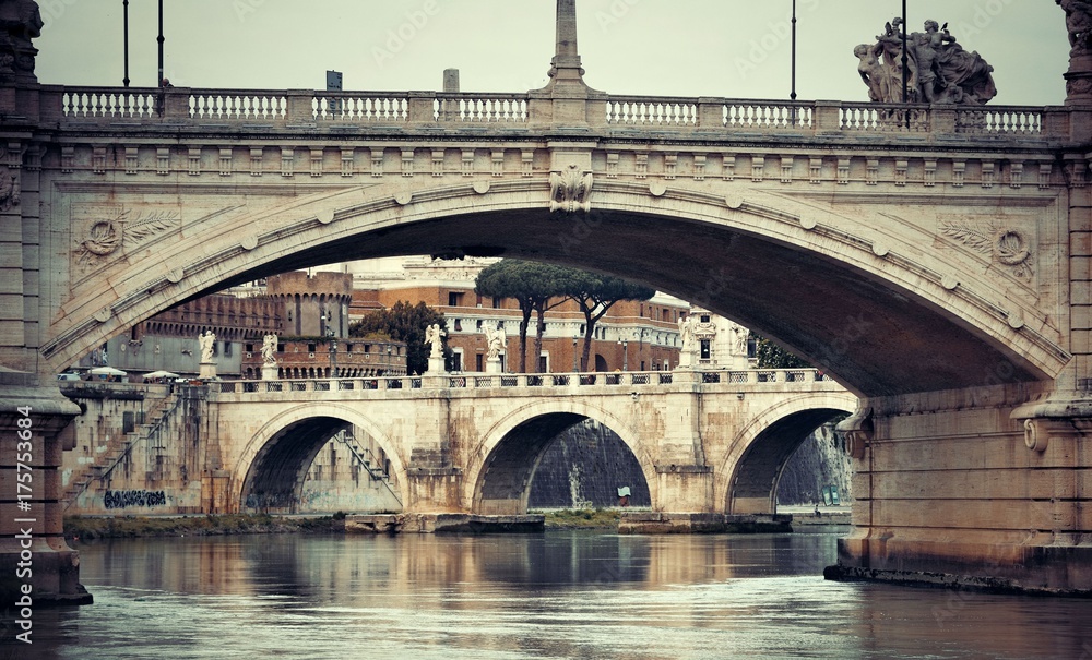 Bridges over River Tiber in Rome