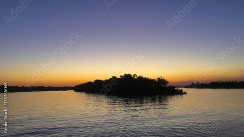 Sunset at Zambezi River in Zimbabwe, Africa © bleung