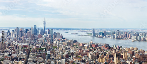 Loiwer Manhattan Skyline Aerial View, NYC, USA