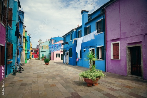 Colorful Burano street view