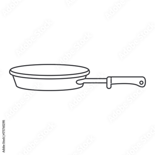 stewpan with handle monochrome silhouette