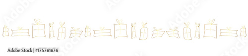 Geschenke Band Banner Hintergrund Gold Skizze Zeichnung Zeichen Symbole 
