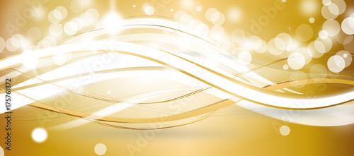 Welle Schnee Hintergrund Weihnachten Wellen Band Banner Gold 