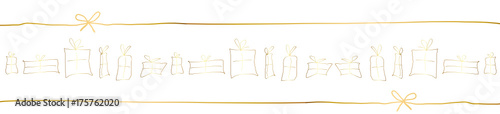 Geschenke Band Banner Hintergrund Gold Skizze Zeichnung Zeichen Symbole 