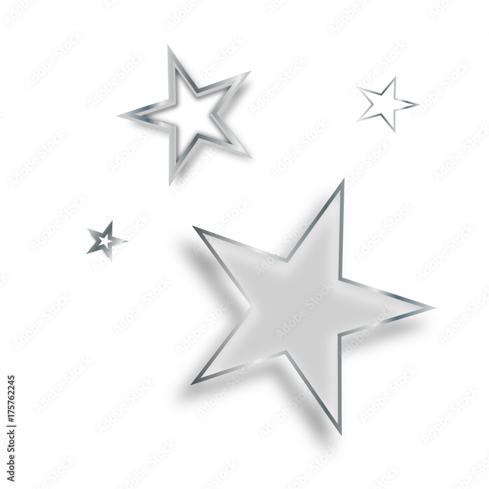 Stern Sterne Set Silber Grau Weihnachten Star Stars