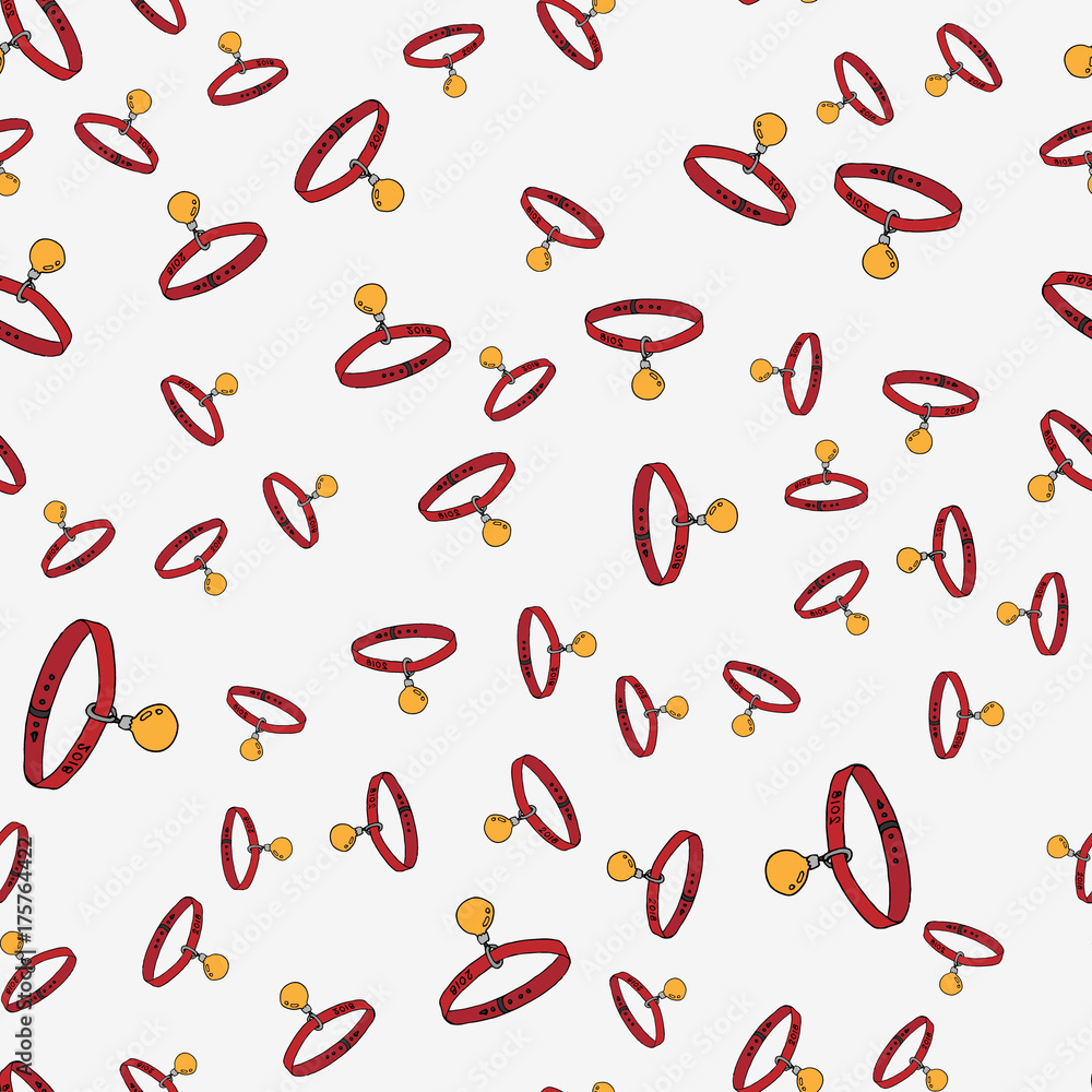Dog collar seamless pattern Dog collar seamless pattern