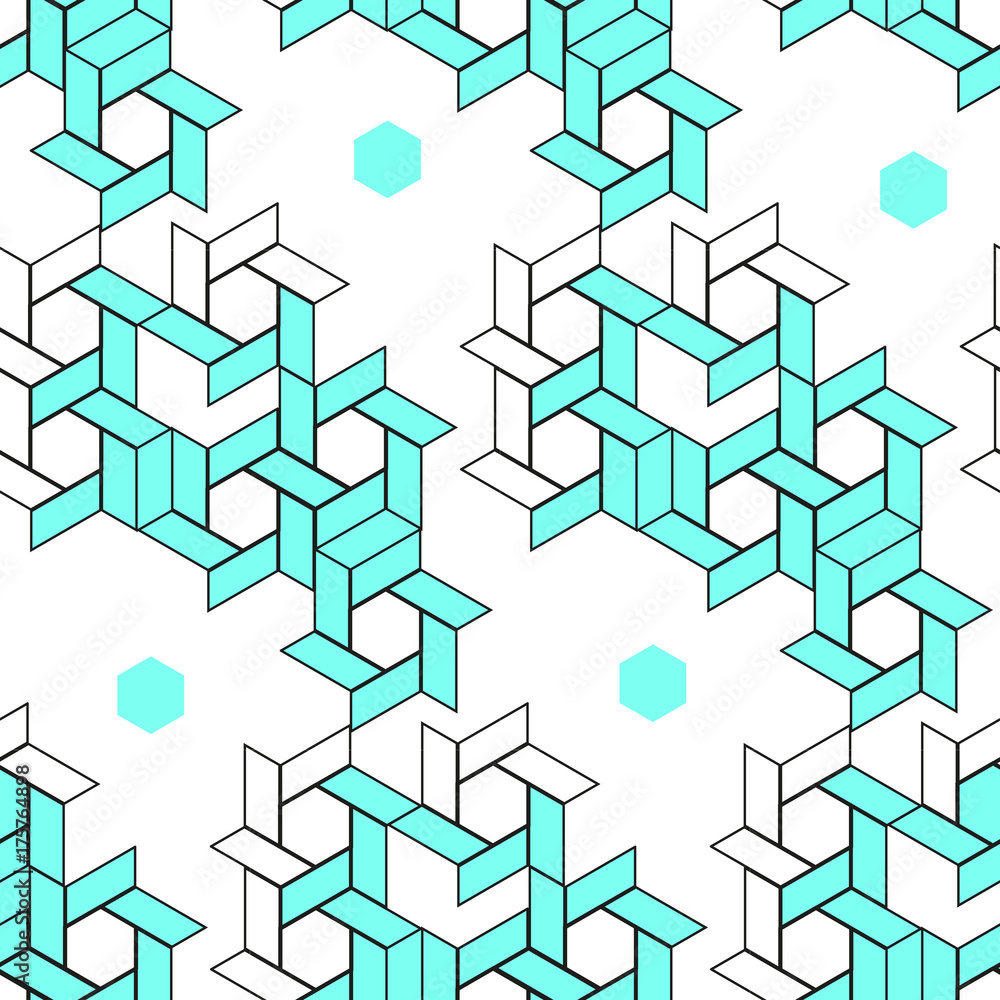 Geometric pattern. Line art Stock Vector | Adobe Stock