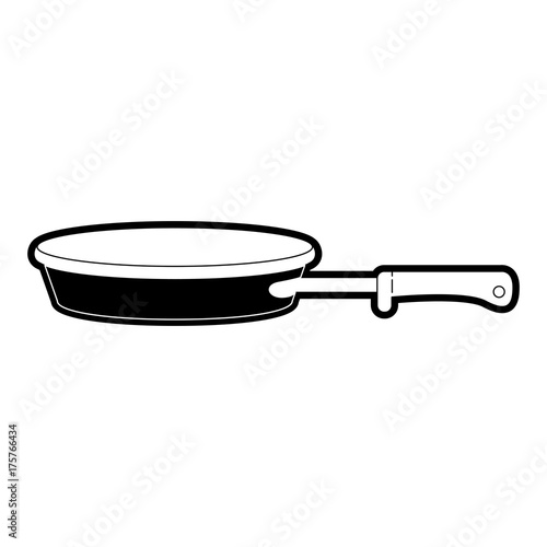 stewpan with handle black silhouette