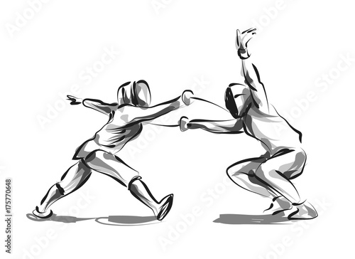 Vector line sketch fencers