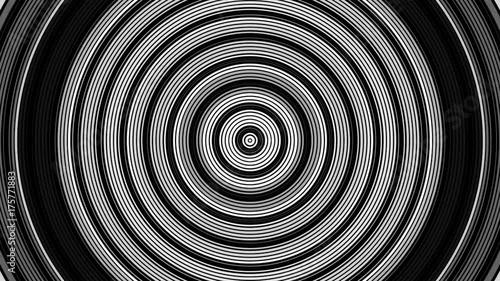 Diana con círculos concéntricos en blanco y negro con parpadeo e intermitencia de luz
