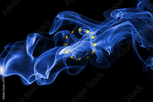 Eu smoke flag, european union © Vlad