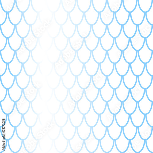 Fish scale seamless pattern with colorful gradient. Fish skin vector background